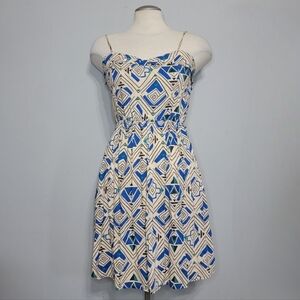Ripe | Geometric Pattern Spaghetti Strap Midi Dress
